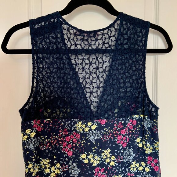 Women's Juicy Couture Silk Jumper Pantsuit Sleeveless Ditsy Floral Print Size 12 - Picture 10 of 15